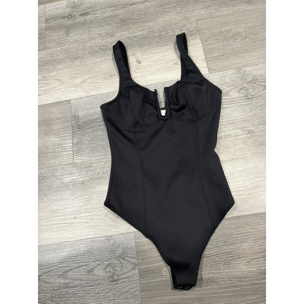 Good American Size 1 Black Sculpt One Piece